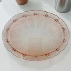 Pink Jeannette Cherry Blossom Oval Platter 13” x 9.75” Depression Glass