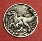 HOBO Buffalo Nickel Velociraptor Real US Nickel