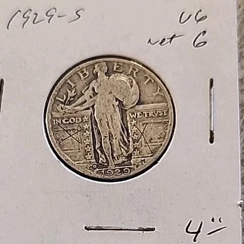 1929-S San Francisco Mint, Silver Standing Liberty Quarter Lot686