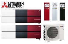 Mitsubishi Electric 2 x 2,5 kW Diamond LN Klimaanlage Black Red Pearl White