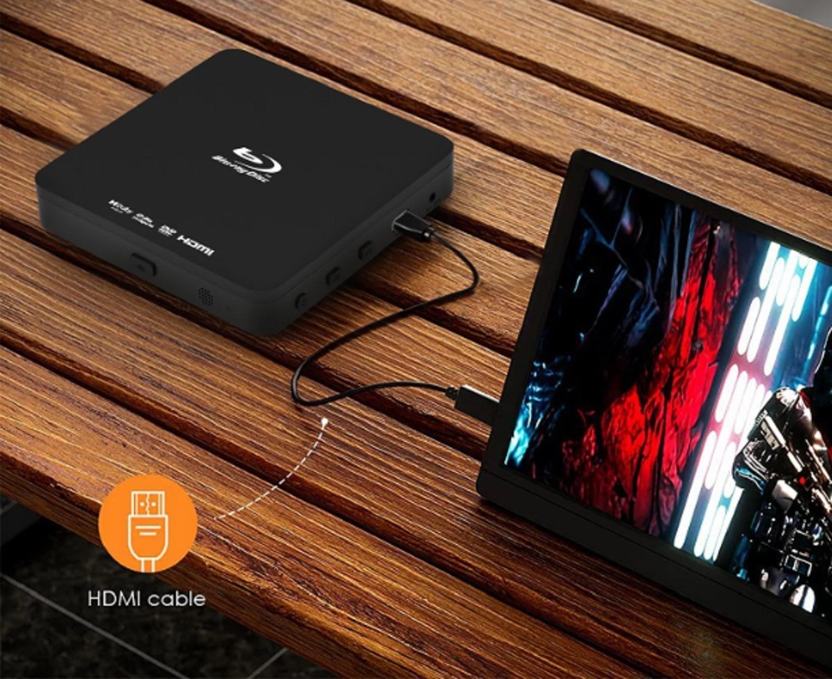DR. J Professional EVP/203 Portable Blu Ray DVD Player with HDMI