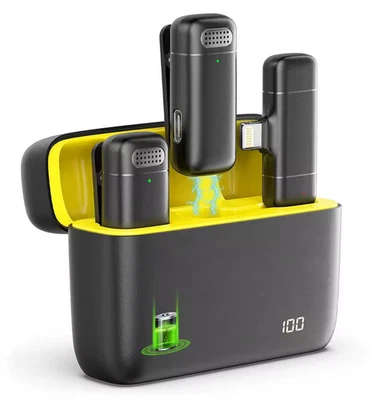 EARDOTS Bluetooth Wireless Lavalier Mikrofon Mini Ansteckmikrofon Handy-Live-Stream TON