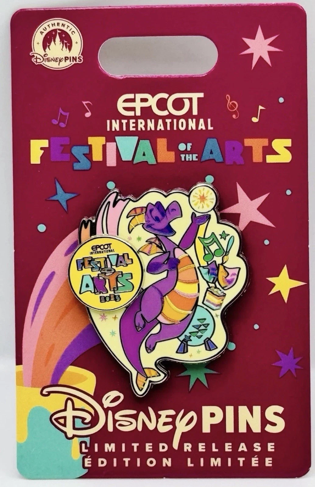 Disney World Epcot International Festival of Arts Pin 2025 Figment
