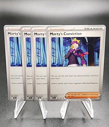 4x Morty's Conviction 155/162 Scarlet & Violet Temporal Forces Pokemon Playset