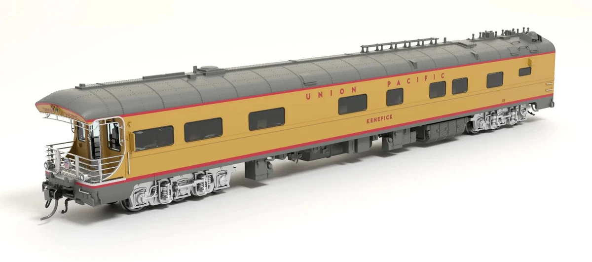 Union Pacific Railroad Plastic HO Model Railroad Passenger Cars