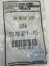 FACTORY AUTHORIZED PARTS AA 06GR 199 SCREW STD PCK 4 QTY