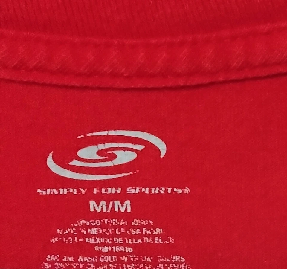 ПРОСТО ДЛЯ СПОРТА КРАСНАЯ ФУТБОЛКА МАЛЬЧИКОВ / МУЖСКОЙ РАЗМЕР СРЕДНИЙ B15 - Изображение 3 из 3