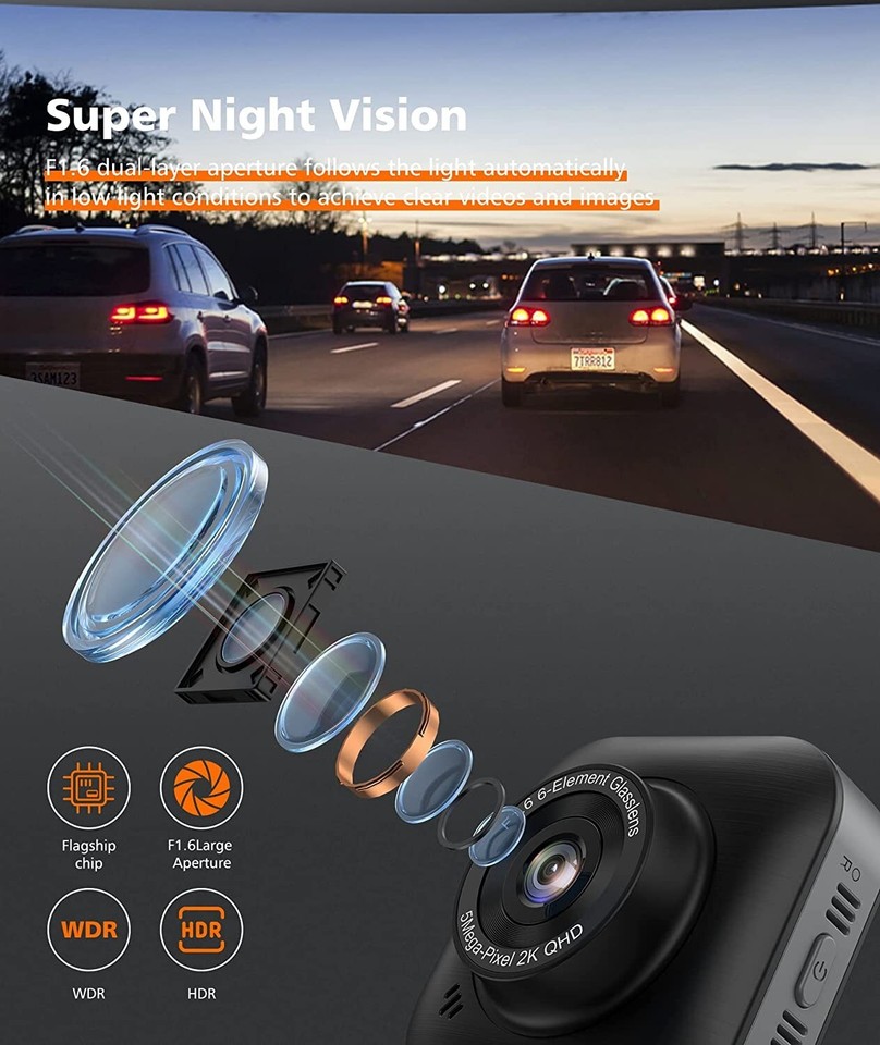 2K HD Dash Cam Car DVR Camera Video Recorder with 32GB Card eBay