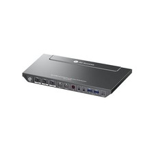 AV Access KVM Switch Dock for a Laptop and 2 Desktop PCs, Dual 4K Monitor USB...