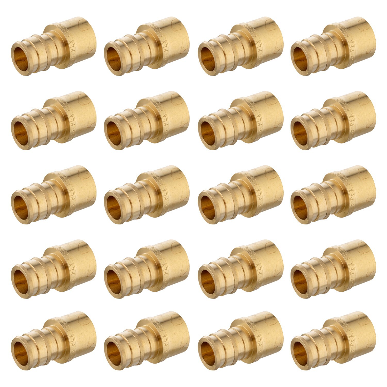EFIELD 20 PCS Pex-A 1/2"x1/2" Female Sweat Adapter Expansion Brass Fittings