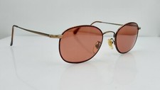 Vintage Nautica N7013 042 Brown Gold Oval Italy Sunglasses FRAMES ONLY