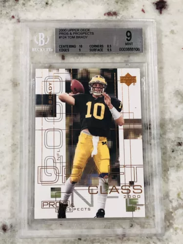 🔥 Tom Brady Patriots 2000 UD Pros & Prospects Rookie RC BGS 9 9.5 10 High Subs!