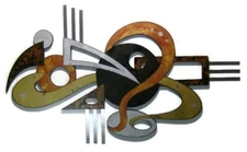 Dramatic Mid Century look Wall art, Odyssey Abstract Wall Sculpture 48x28