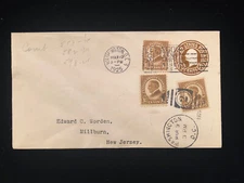 DC WASHINGTON MAR. 19, 1925 FDC #551, 582, 598 TO WORDEN, CV $200