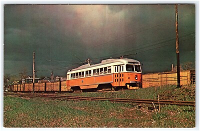 METROPOLITAN TRANSIT AUTHORITY NO 3331 DOUBLE END P.C.C. PULLMAN TRAIN POSTCARD