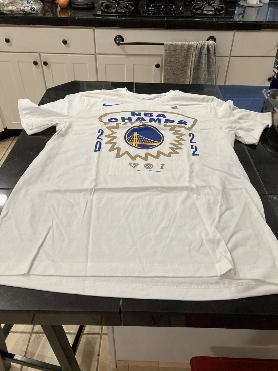 Golden State Warriors Nike 2022 NBA Finals Champion Roster T-Shirt White L  NWT