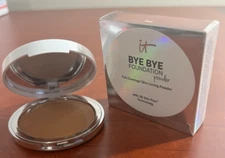 IT Cosmetics Bye Bye Foundation Full Coverage Foundation Powder DEEP .3 oz NIB