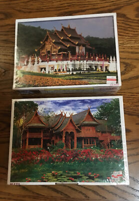 2- Beautiful Oriental Architecture 600 Pc  Jigsaw Puzzles 380x520 No-P525 & P335
