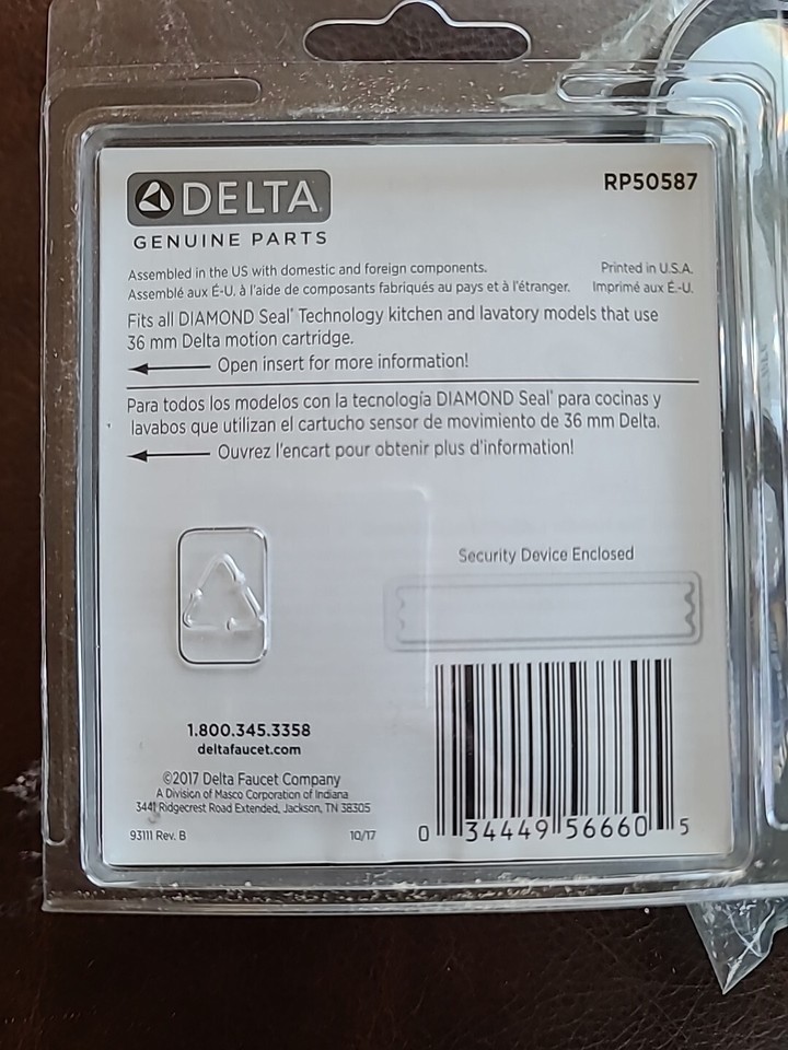 DELTA Genuine RP50587 SingleHandle Valve Cartridge Faucet. Fast