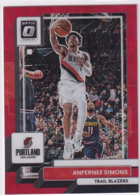 Panini NBA Contenders Optic 2022-23 No. 52 Anfernee Simons Red