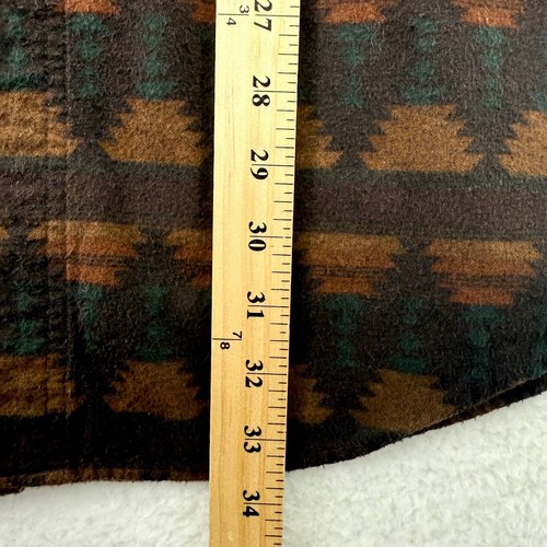 Vintage Woolrich Shirt Mens Extra Large Brown Chamois Button Down Aztec 90s - Picture 7 of 10