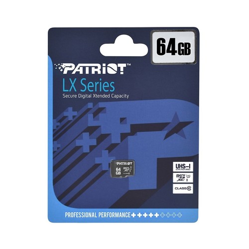Carte mémoire flash Patriot LX 64 Go Micro SDXC C10 USH-I enregistrement HD haute vitesse - Photo 8 sur 8