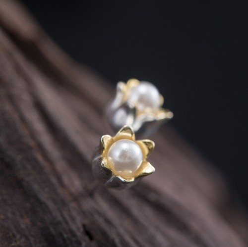 Elli FLOWER - Orecchini - silver-colored/argentato