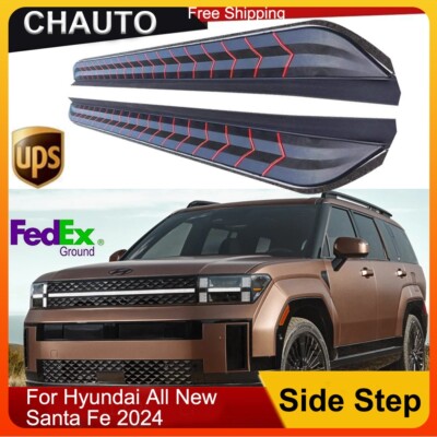 2PCS Fixed Running Boards Side Steps Passt für Alle neuen Hyundai Santa Fe 2024