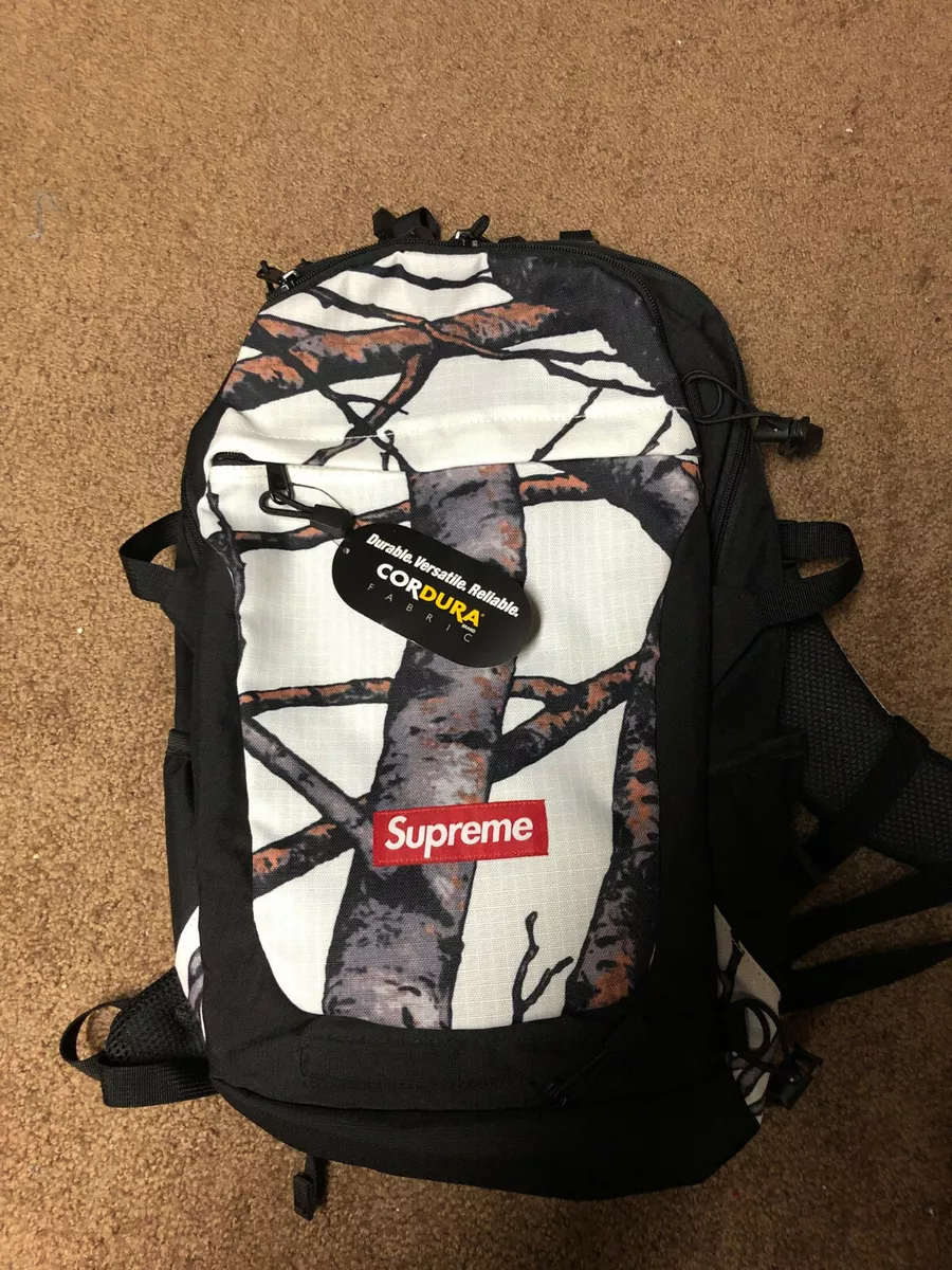 Supreme Backpack Box Logo Real Tree White Fall/Winter 2012 RARE