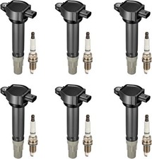 Set of 6 Ignition Coils And Spark Plugs UF502 For Dodge Journey Grand Caravan