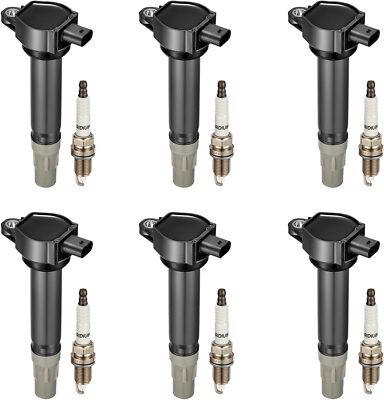 6 Ignition Coils + 6 Iridium Spark Plugs for 2006-10 Chrysler 300 Dodge Charger