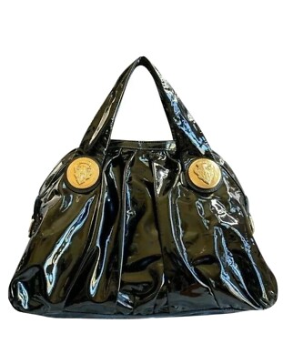 Gucci Hysteria Patent Leather Bag 100% AUTHENTIC Black Gold | eBay