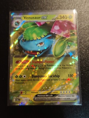 Pokemon - Venusaur EX - 001/142 - Stellar Crown - Rare NM Englisch