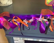 halloween 100 LED lighted ribbon garland