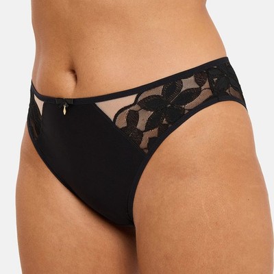 Sans Complexe 60PAN73 Tulle and Microfiber Mid Waist Briefs