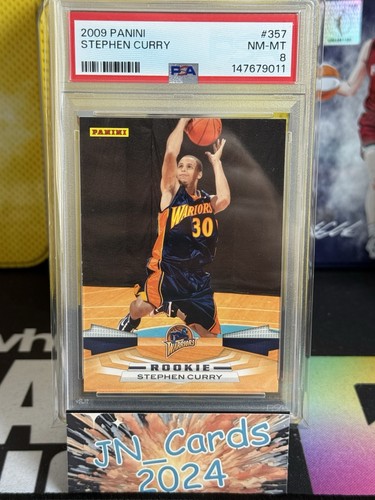 2009-10 Panini Rookie Stephen Curry #357 (RC) PSA 8