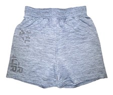 Under Armour Boys Size 5 Grey Athletic Shorts Logo Comfortable Relaxed Fit