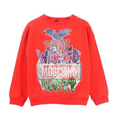 Moschino Kids Red Graphic Sweatshirt Boys Girls Size 8