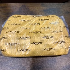 Lot Of Two Lanc me Paris Cosmetic Bags New In Package Yellow And Holo Pink