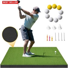 Golf Hitting Mat 5x4ft Pro 36mm Synthetic Turf Impact Absorption Foldable