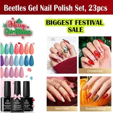 23 PCS Gel Nail Polish Set, Spring Colors Nail Kit with Base & Top Coats