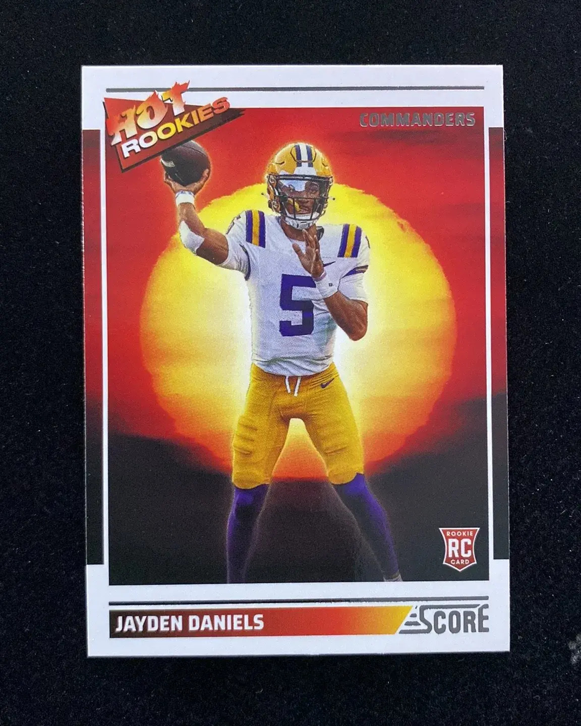 2024 Panini Score Hot Rookies #4 Jayden Daniels RC Commanders JP