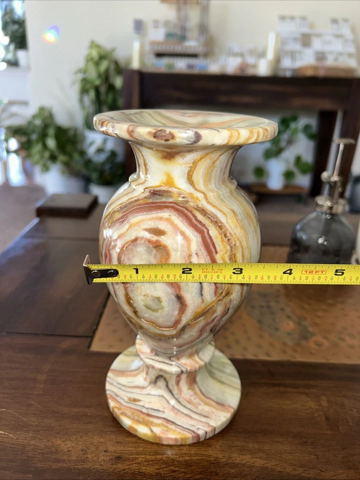 Jarrón Onxy verde/blanco Foto 3 de 4