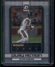 #5 2025 Donruss Optic Alvin Kamara Play Action New Orleans Saints