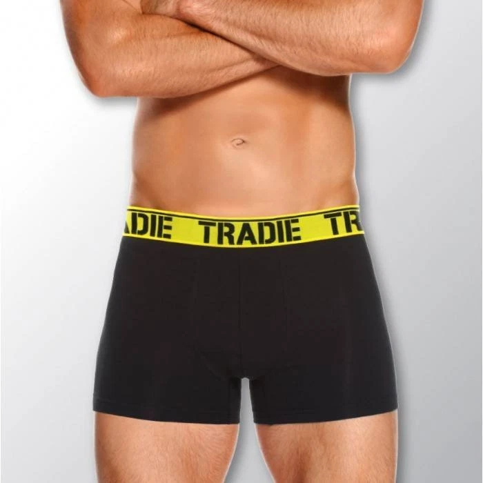 Mens Tradie 6 Pack Sizes S-2XL Cotton Boxer Shorts Trunks – Black Brights 4WK3