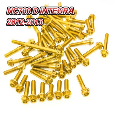 Gold CNC Race Spec Engine Bolts For Honda NC700 D Integra 12