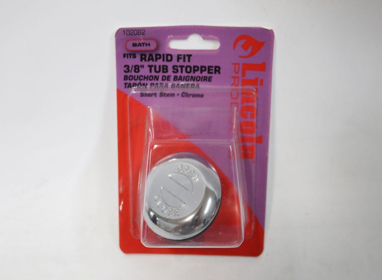Lincoln 102082 Products 3/8'' Rapid Fit Tub Stopper, Case of 6