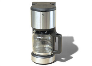 WMF STELIO Aroma Filterglaskanne Kaffeemaschine silber/schwarz GEBRAUCHT