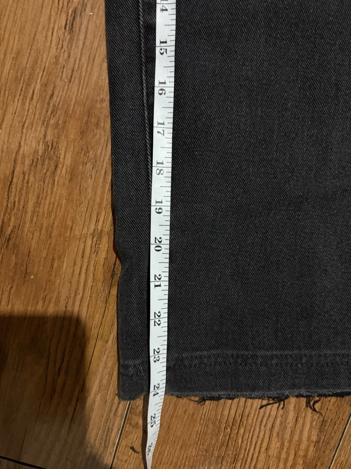 Jeans preto bordado vintage skatista folgado skates psicóticos - Imagem 4 de 4