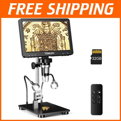Coin Microscope: 16MP, 1200X HD Magnification, 7'' IPS Screen